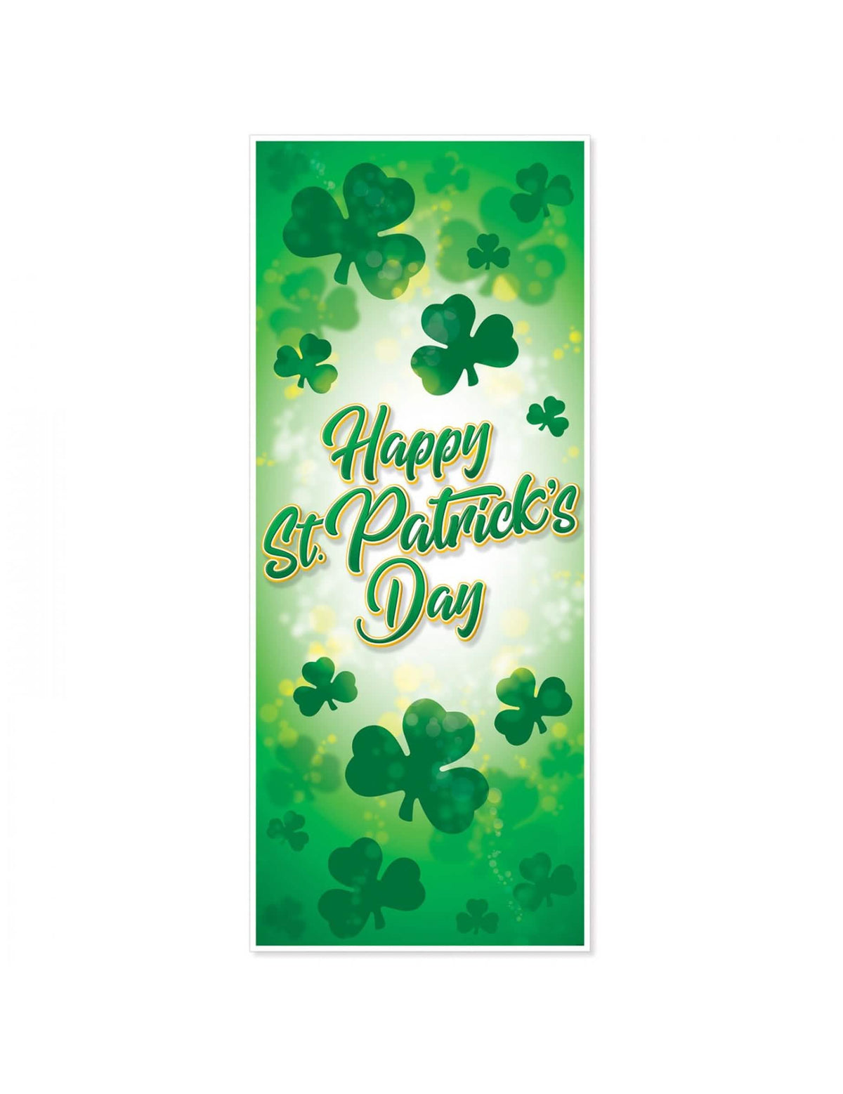 Decorațiune de ușă verde Happy St Patrick's Day cu trifoi