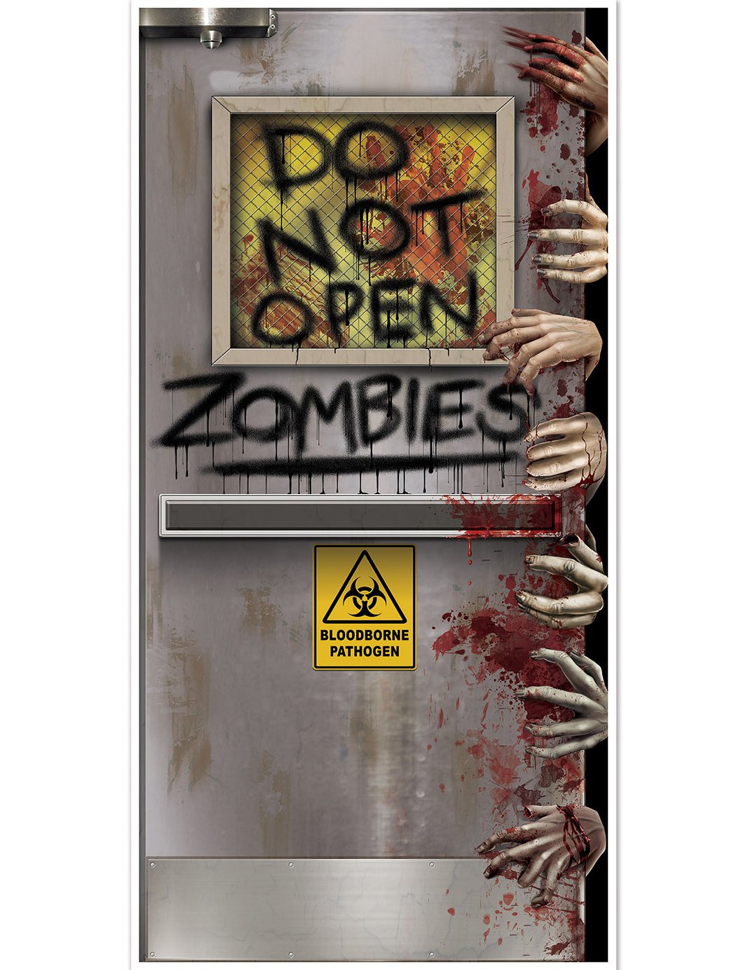 Decorare ușă de laborator zombie 76 x 152 cm