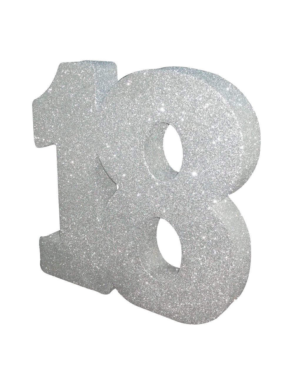 Décoration de table 18 ans pour anniversaire argent pailleté