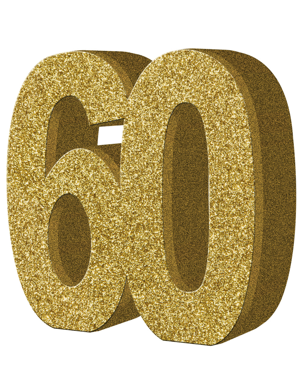 Décoration de table 60 ans pour anniversaire dorée pailletée