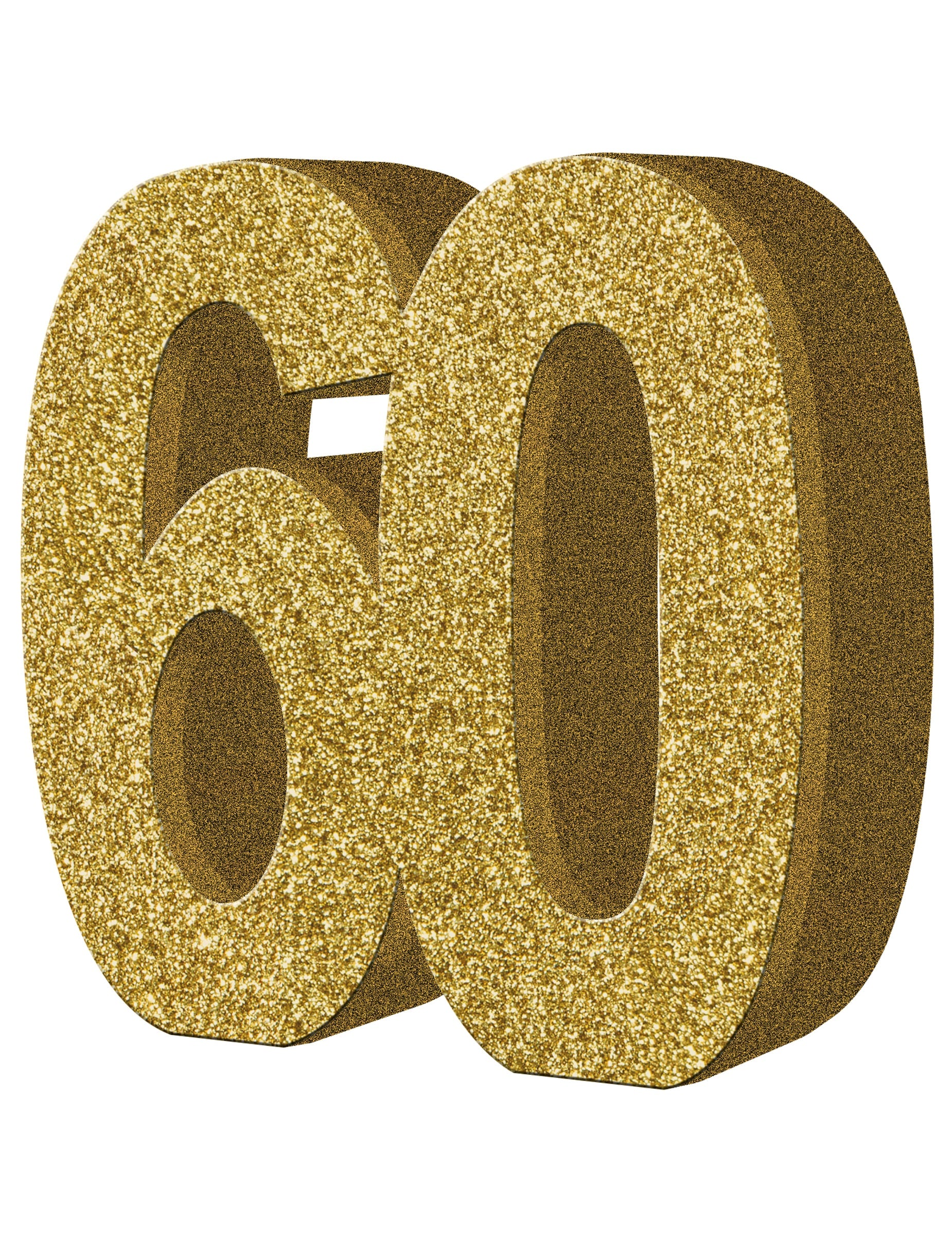 Décoration de table 60 ans pour anniversaire dorée pailletée