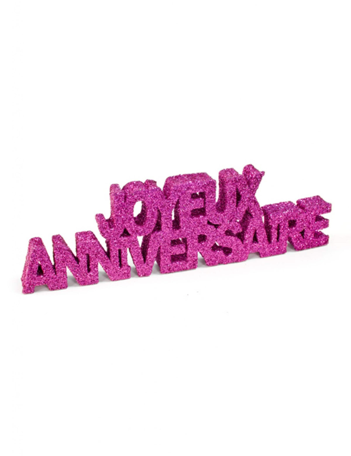 decorațiuni de masă aniversare cu sclipici fuchsia din polistiren