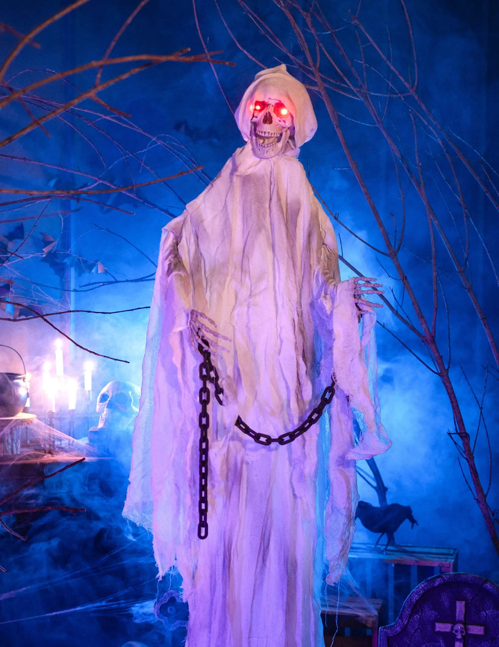 Decor de halloween de tip siluetă în picioare Fantôme enchaîné