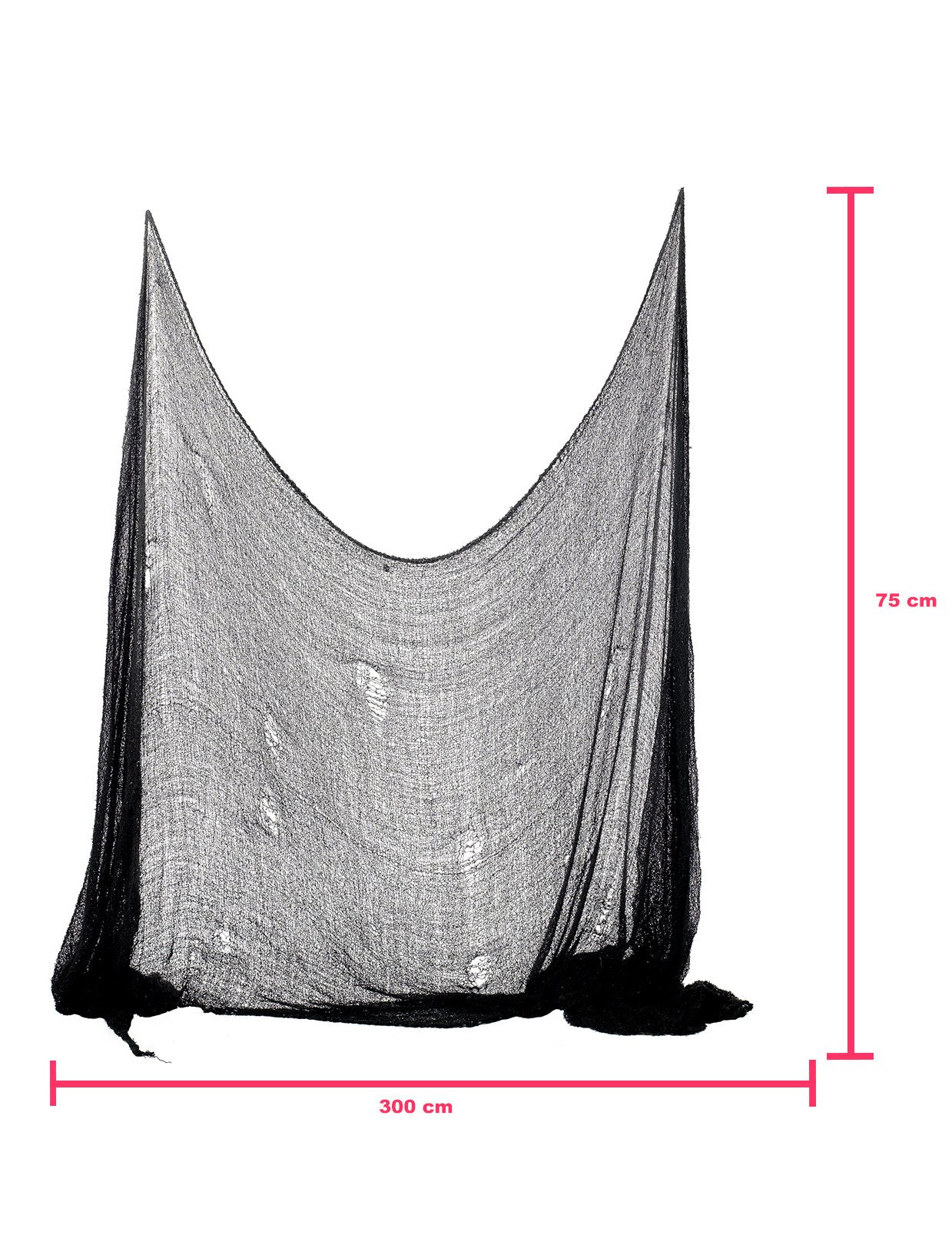 Decorare de foi negre de Halloween 300 x 75 cm