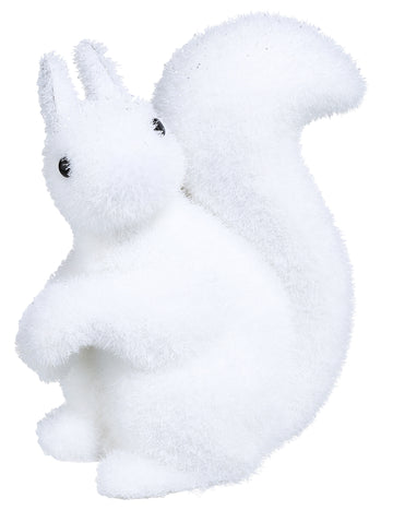 Decorare veveriță albă 12 cm