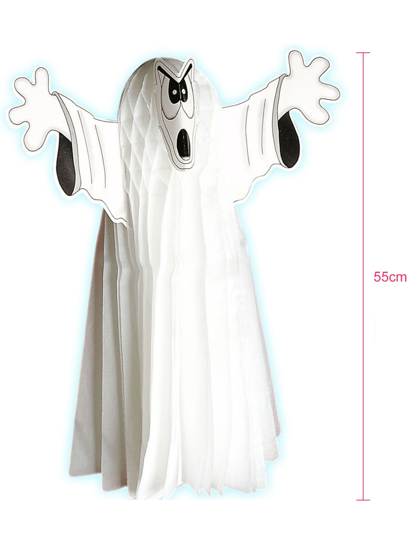Decorare fantomă fosforescentă de 55 cm Halloween