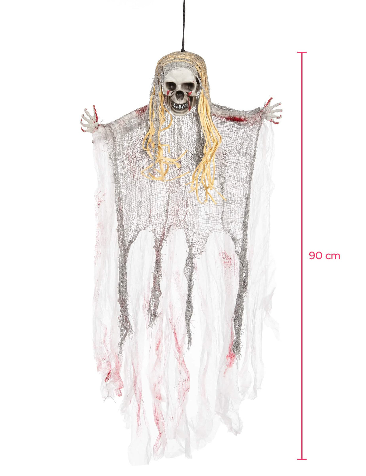 Dimensiunile înălțimii decorațiunii fantomă sângeroasă halloween