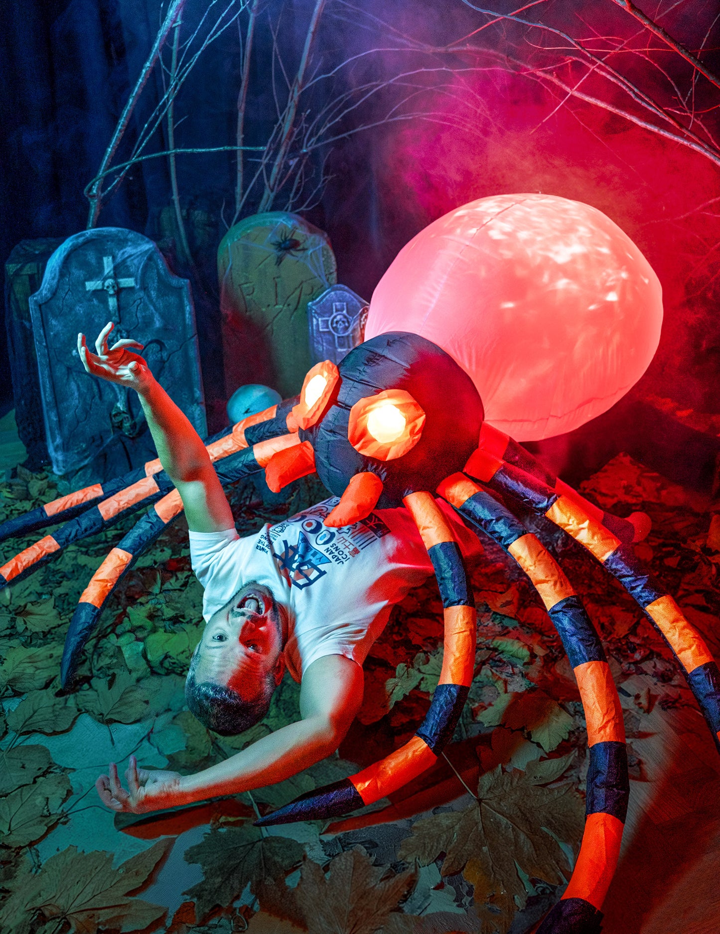 Decorare de păianjen gonflabil gigant 180 x 120 cm