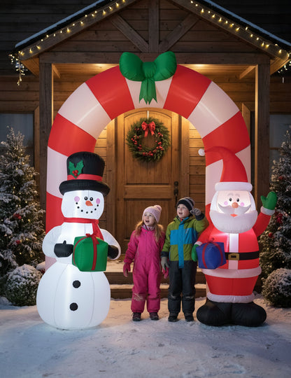 Décoration gonflable lumineuse Arche de Noël 240cm
