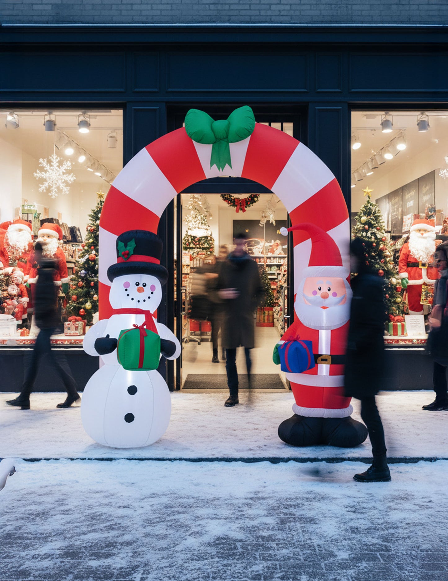 Decorațiune gonflabilă luminoasă Arcadă de Crăciun 240cm 