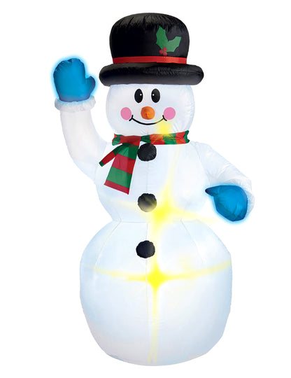 Decorațiune gonflabilă luminoasă om de zăpadă 150 cm 