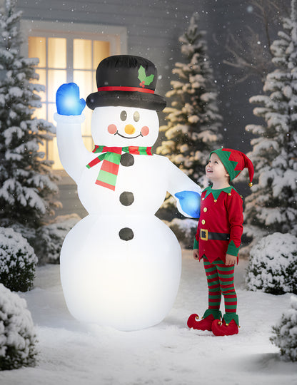 Decorațiune gonflabilă luminoasă om de zăpadă 150 cm 