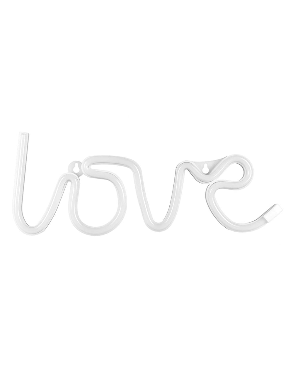 Decorațiune luminoasă neon led love albă, pe baterii