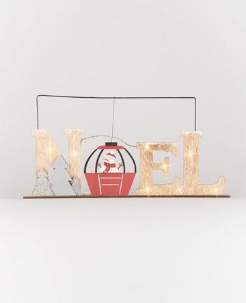 Decorațiune luminoasă de Crăciun 22 x 44 cm de lemn