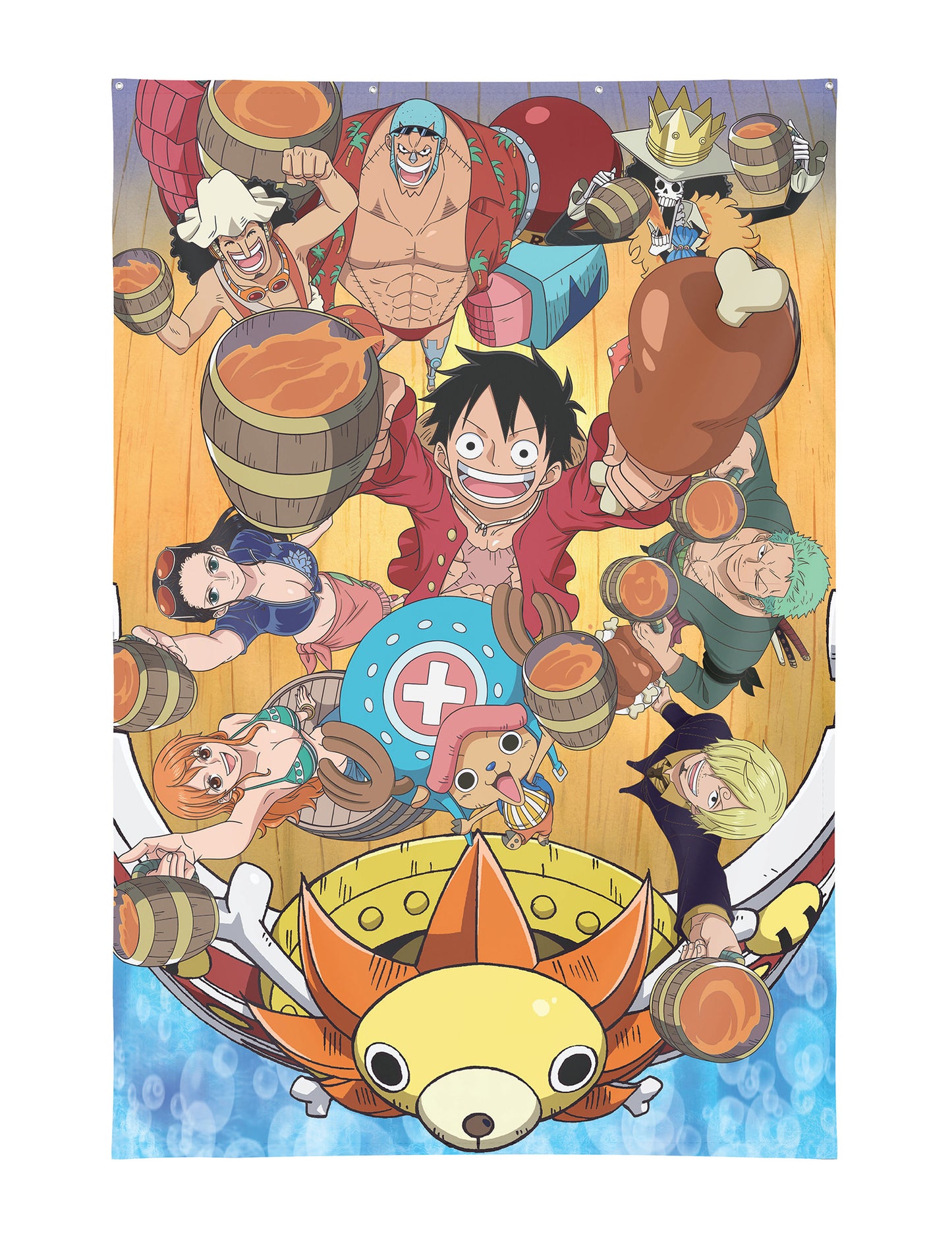 Decorațiune de perete One Piece™ 125×85 cm cu inele metalice 
