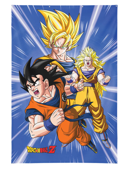 Decorațiune de perete Son Goku Dragon Ball Z™ 125×85 cm cu inele metalice 