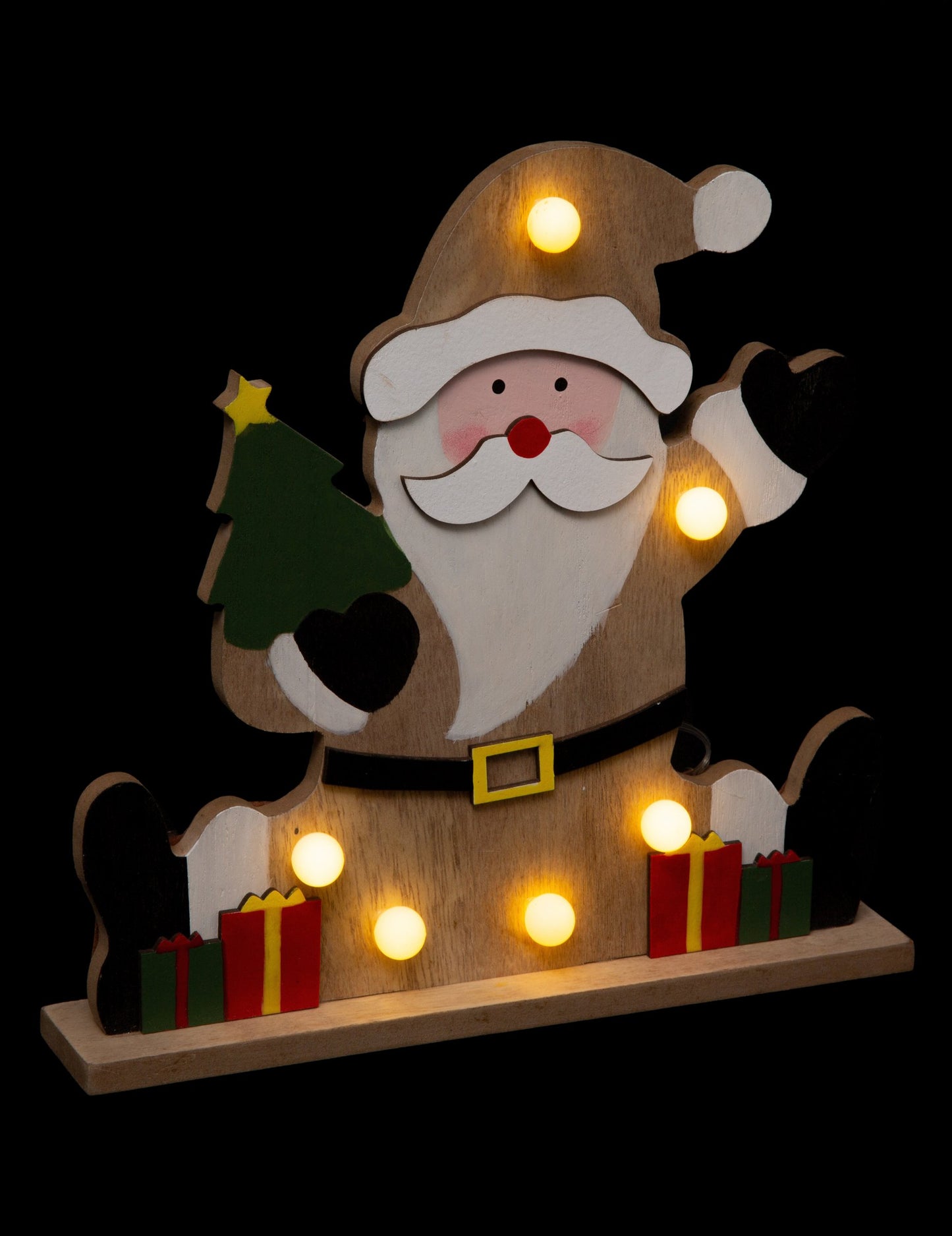 Decorațiune Moș Crăciun luminoasă 25 cm 