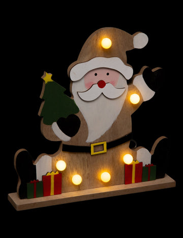 Decorațiune Moș Crăciun luminoasă 25 cm 