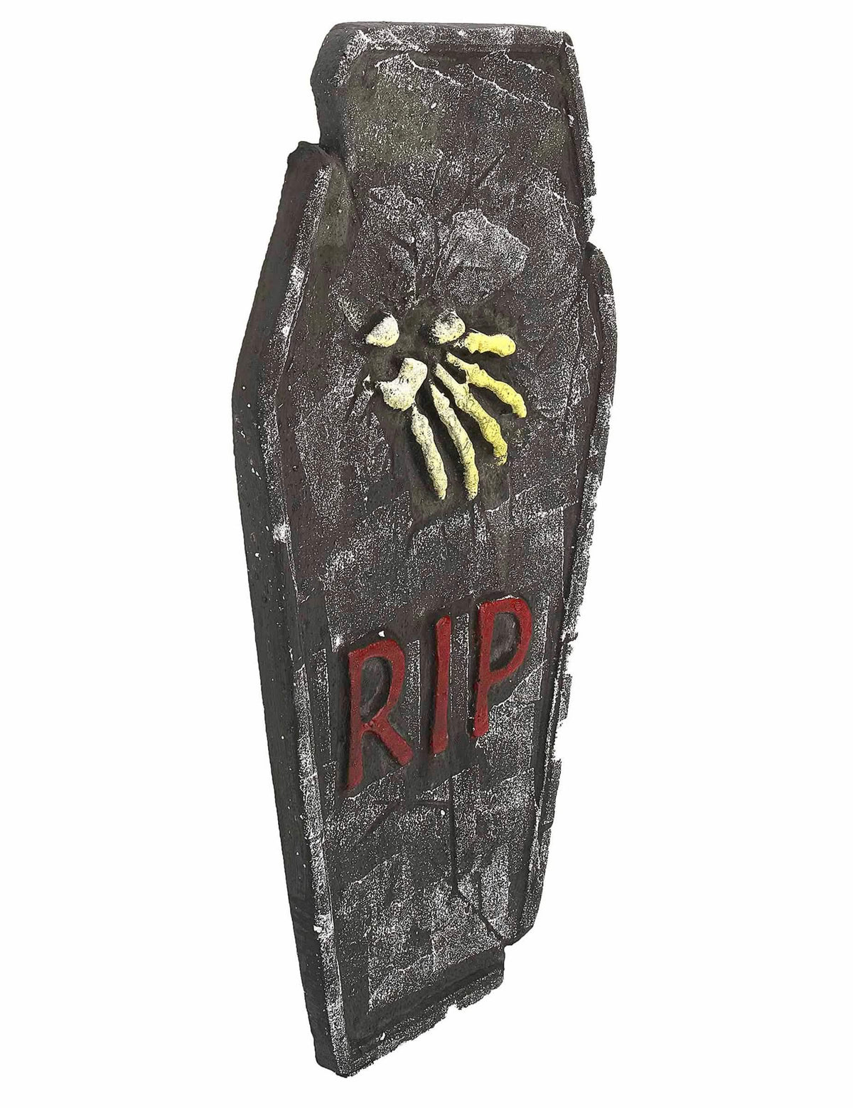 Vedere din profil a decorațiunii pietrei tombale halloween
