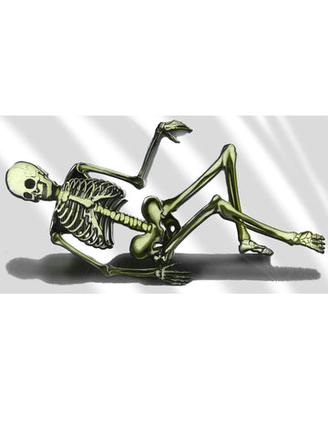 Canapea schelet de decorare din plastic 75 x 150 cm Halloween