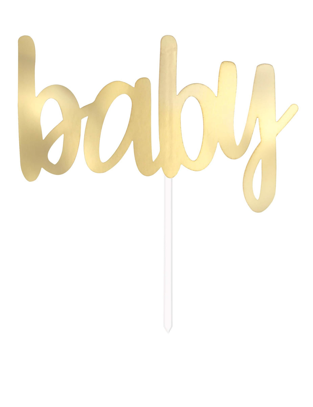 Decorațiune pentru tort baby pentru baby shower auriu metalizat