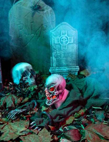 Decorația scheletului animat luminos și sunet de Halloween