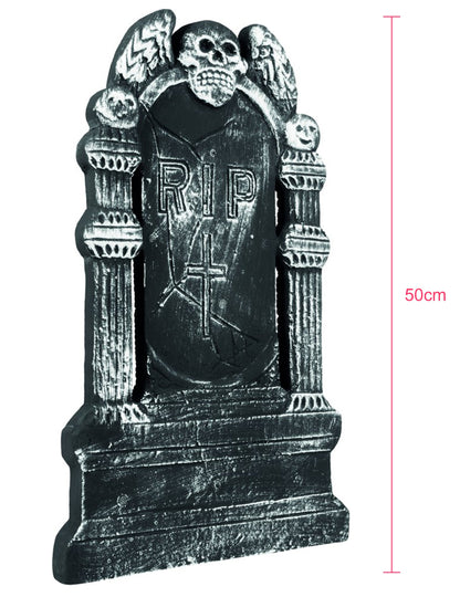 Vedere din profil a decorațiunii mormânt schelet pentru Halloween