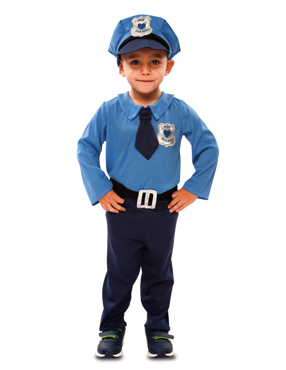Costum de poliție pentru băiat albastru cu șapcă și cravată