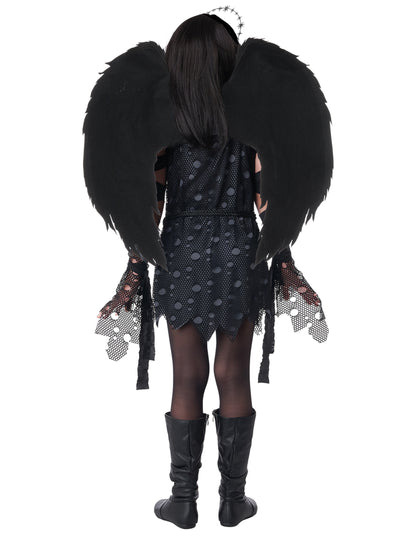 Costum de înger gotic Copil de lux negru