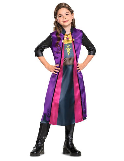 Déguisement Anna Reine des Neiges 2 pour fille violet noir et bleu