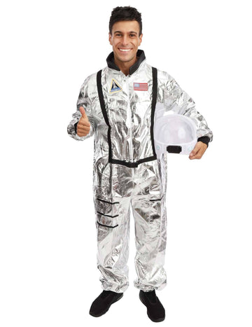 Costum de astronaut de argint pentru bărbați adulți