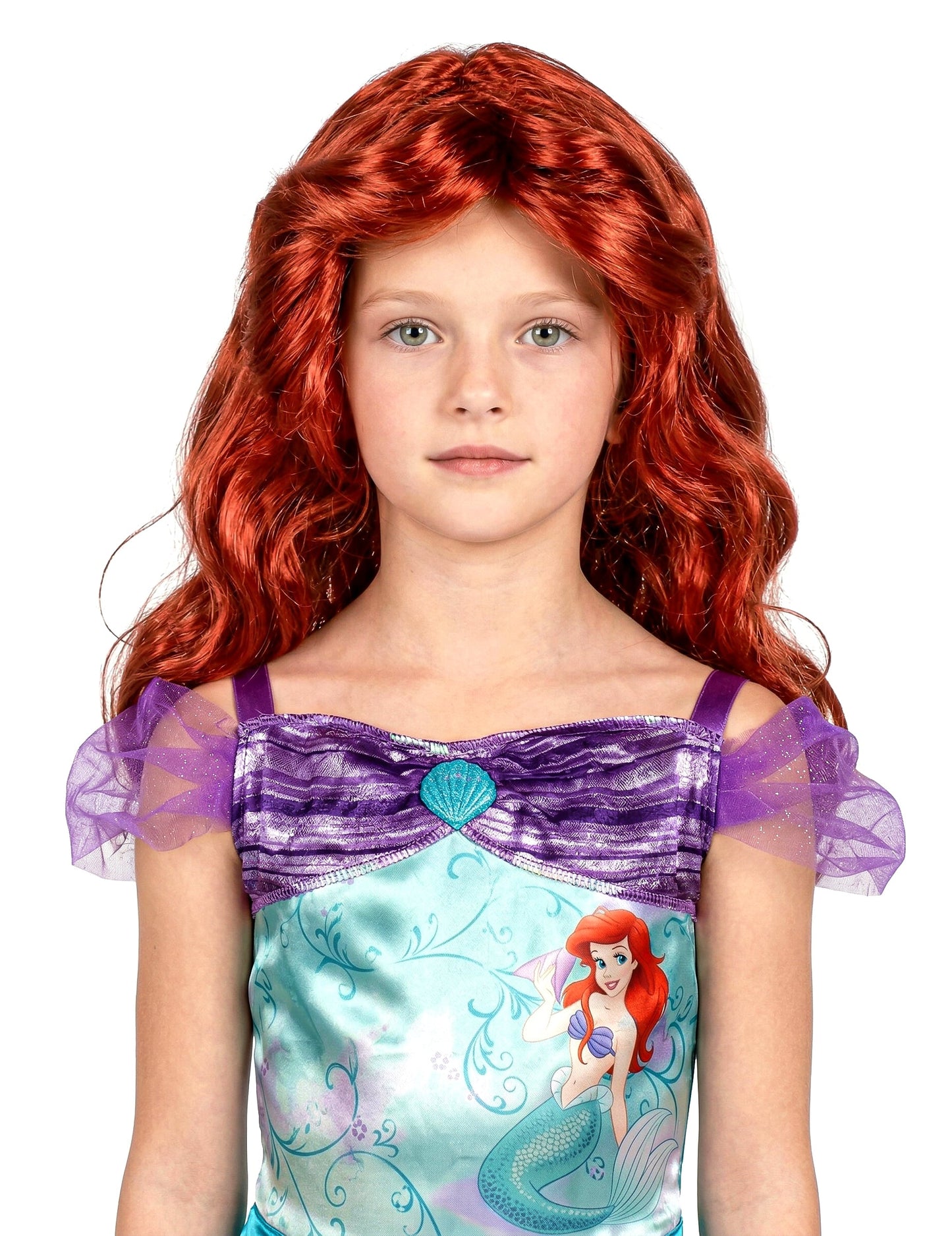 Gros plan sur le bustier du déguisement Ariel la Petite Sirène basique
