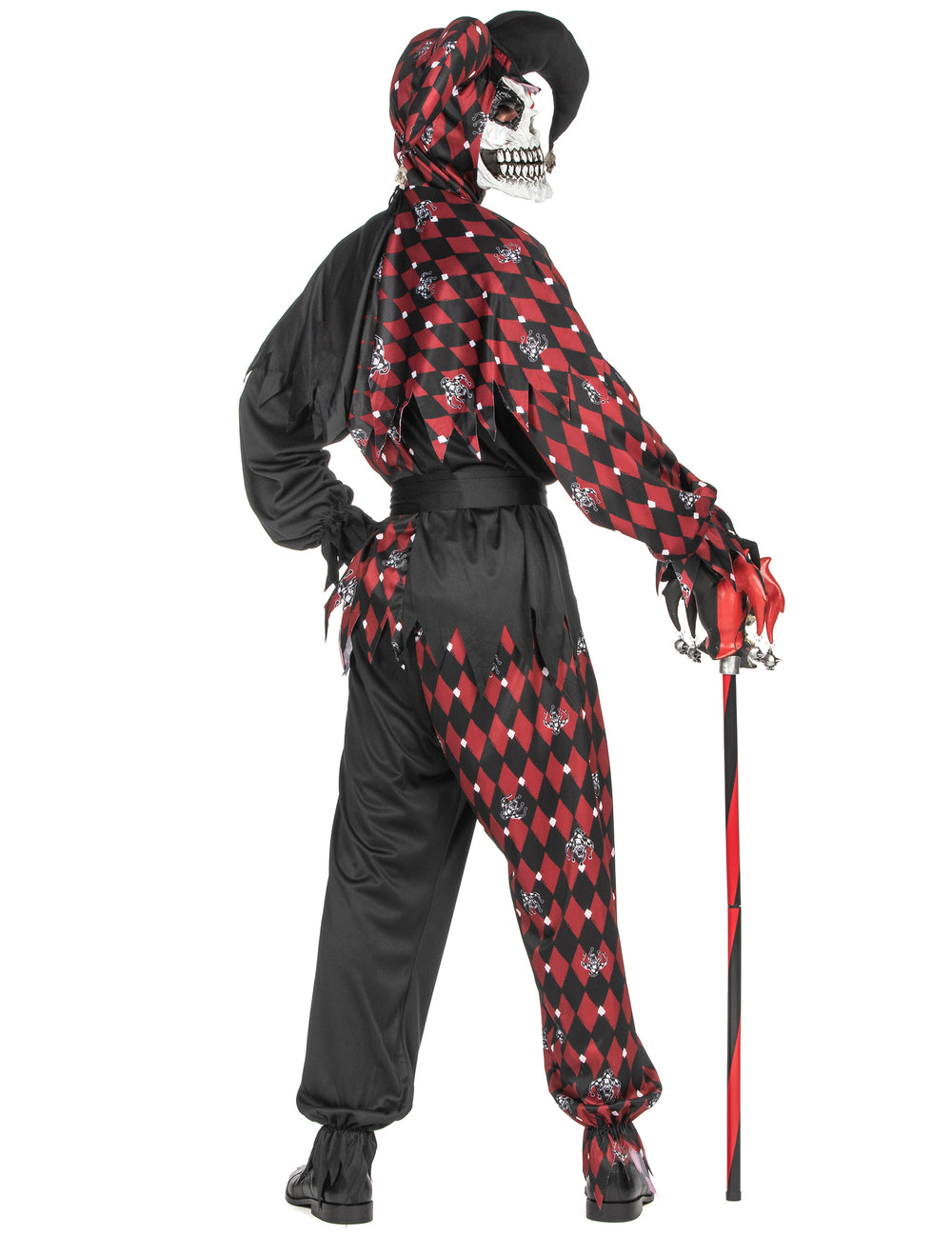 Vue de dos du déguisement Arlequin du mal luxe pour homme