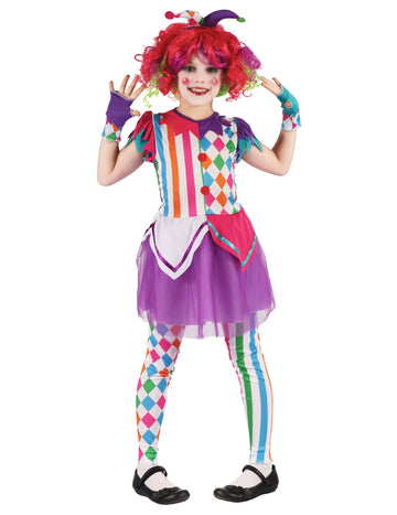 Fată deghizare colorată de arlequine