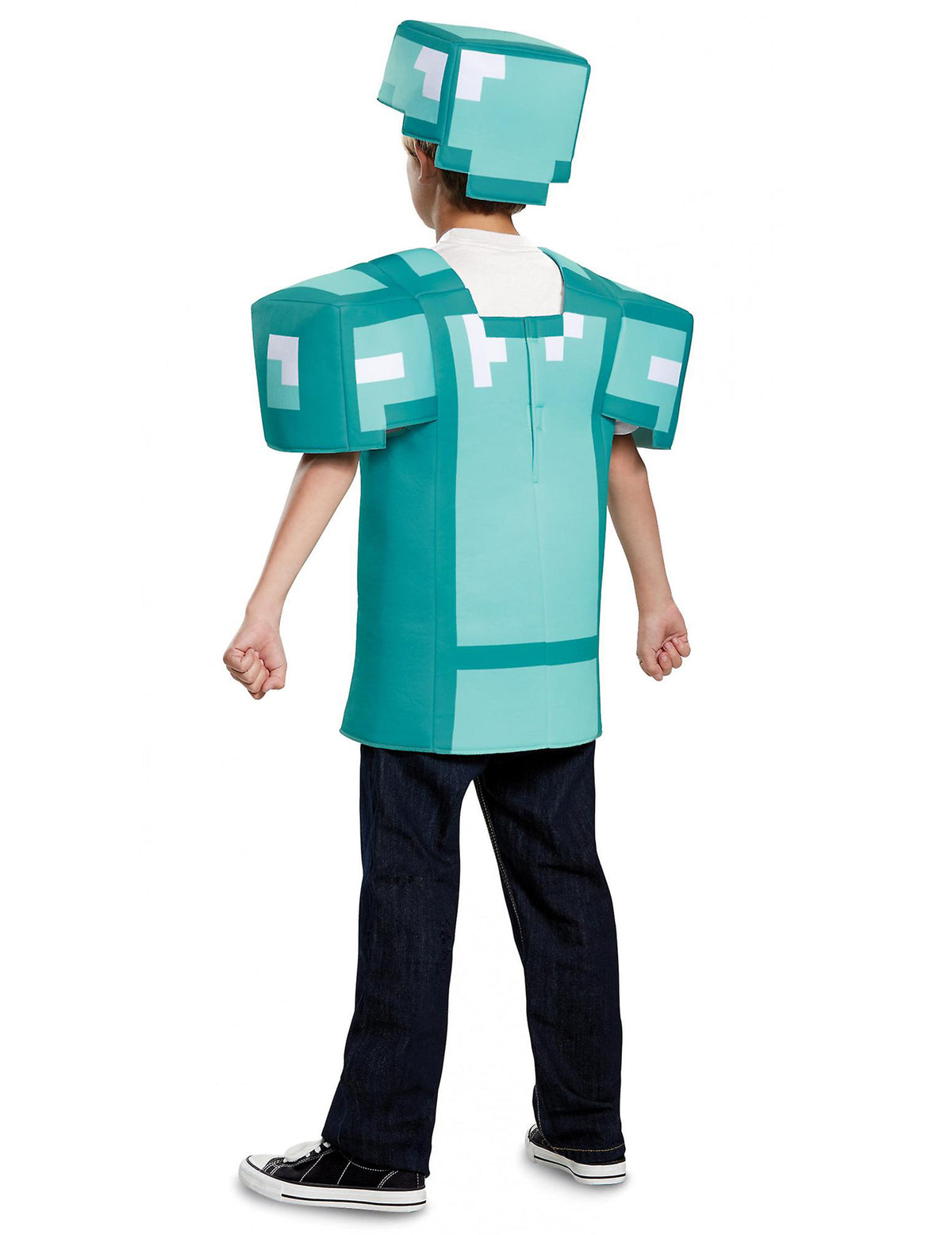 Vue de dos du déguisement armure Minecraft