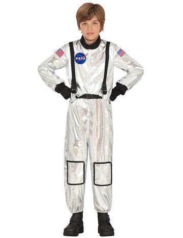 Costum de astronaut de argint pentru copii