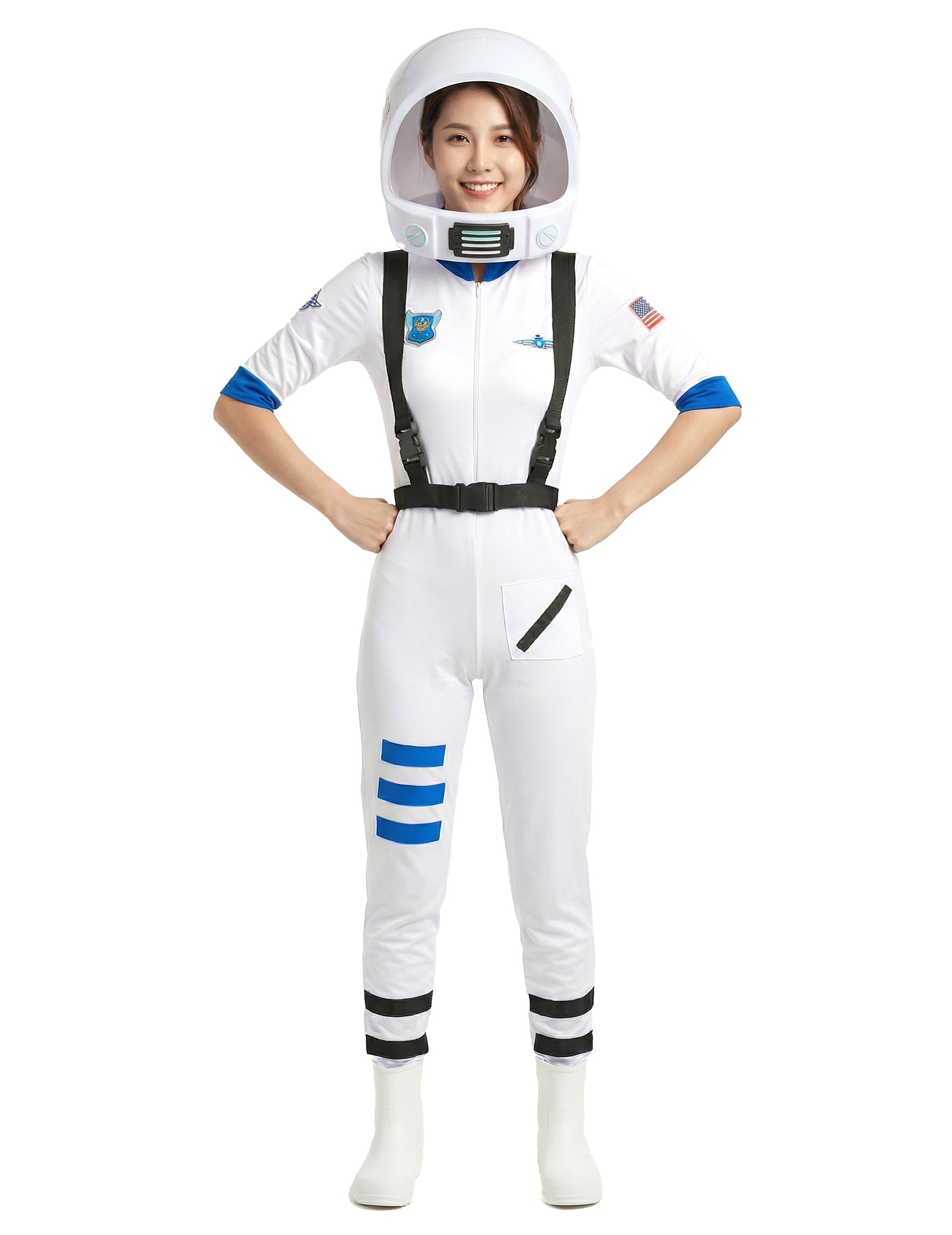 Vedere frontală a costumului de astronaut