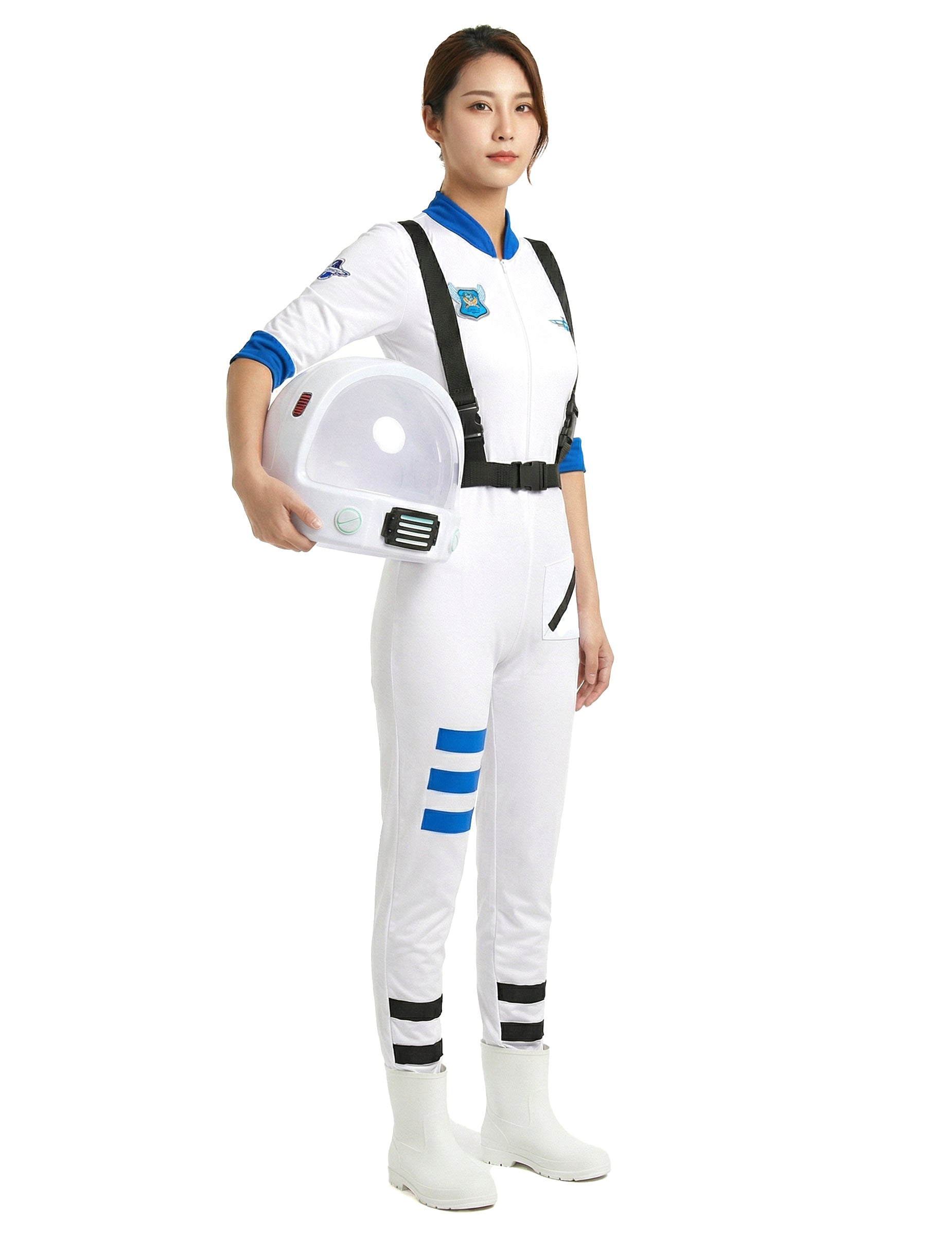 Vedere de trei sferturi a costumului de astronaut