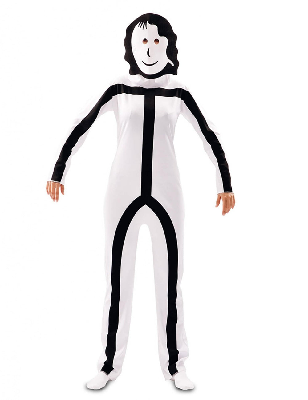 Masque de femme du déguisement Stickman pour adulte