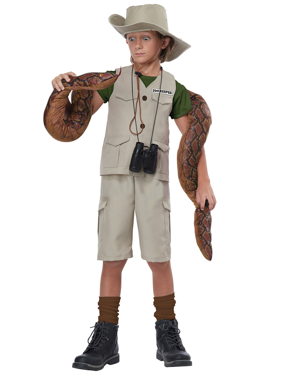 Accessoire serpent en peluche du déguisement d'aventurier luxe pour enfant