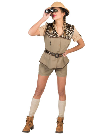 Costum de aventurieră de safari pentru femeie