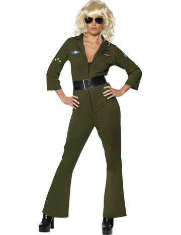 Costum de aviator pentru femei cu pistol de top