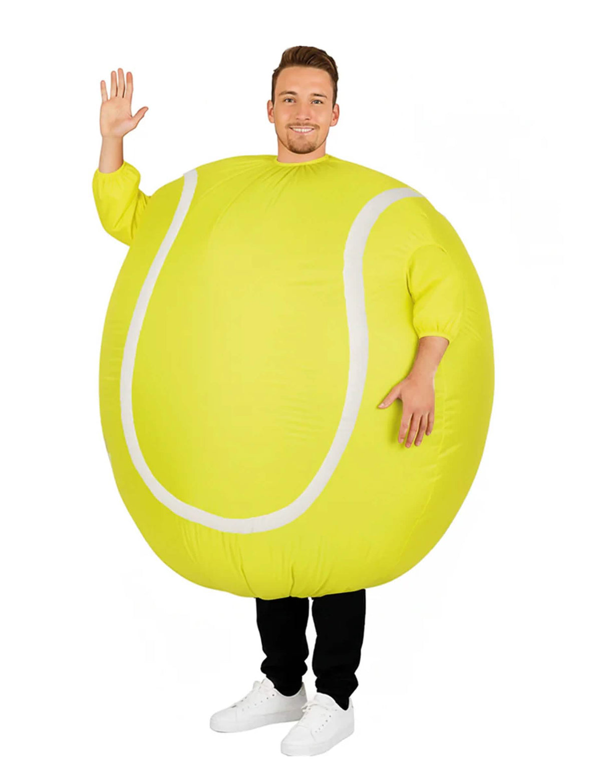 Costum cu minge de tenis cară-mă pentru adult galben cu linii albe