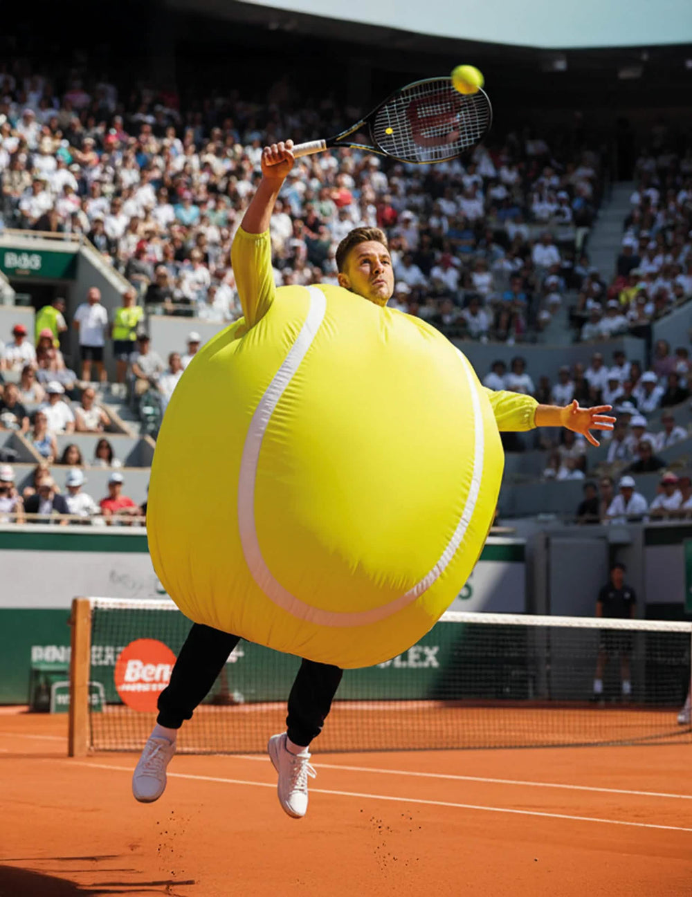 Producere sportivă pe un teren de costume cu minge de tenis cară-mă