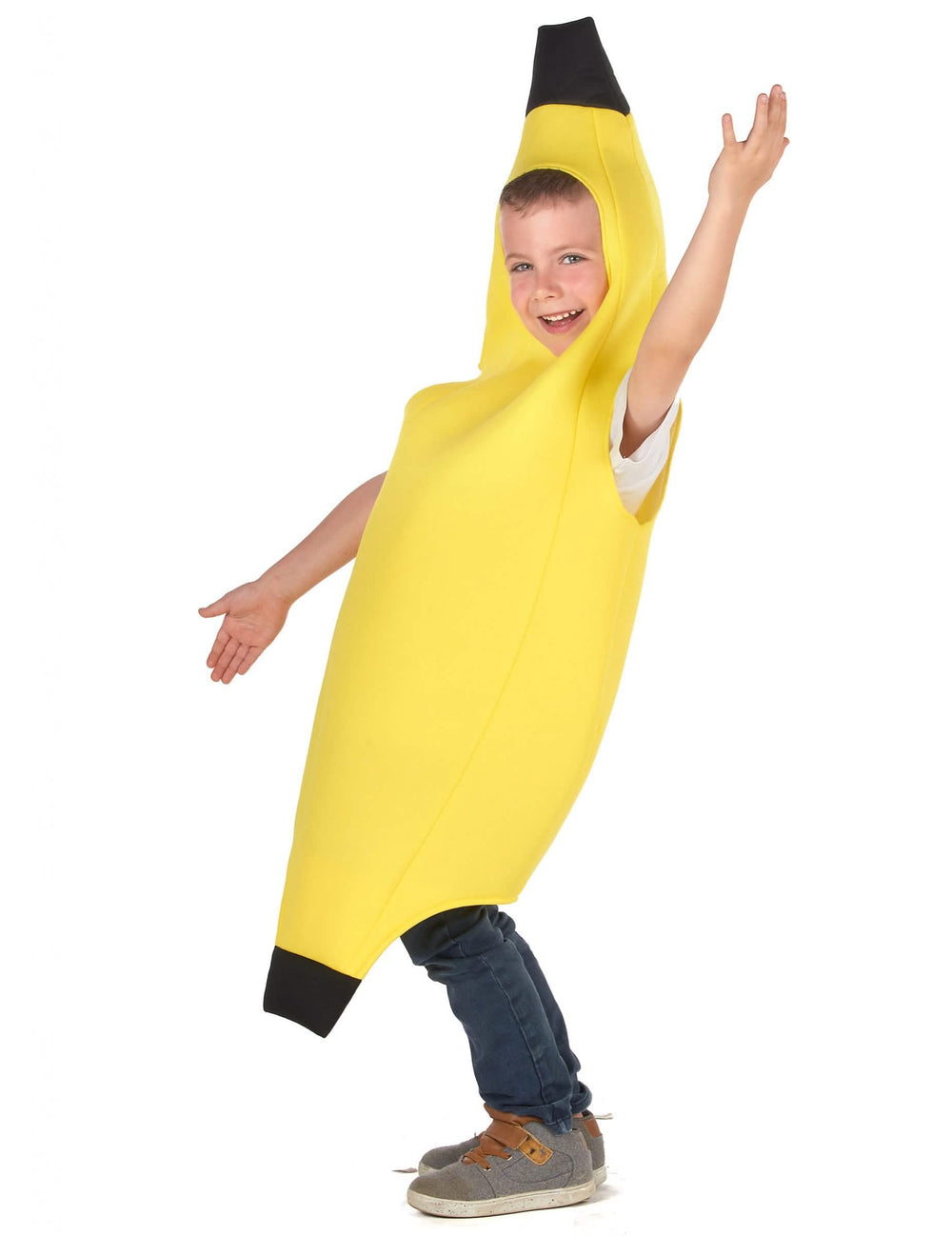 Vedere din profil a costumului banană pentru copil