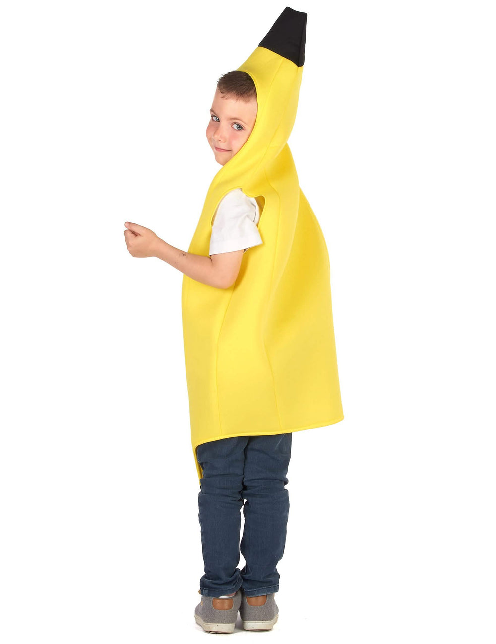 Vedere din spate a costumului banană pentru copil