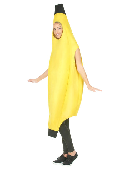 Vue de face du déguisement banane humoristique
