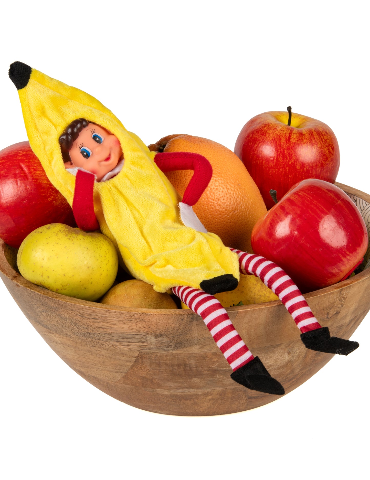 Costum de banană pentru o păpușă elf năzdrăvană