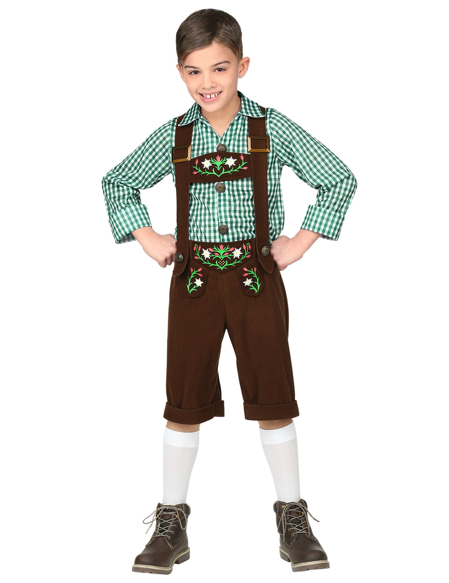 Costum verde bavarez pentru băieți