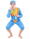 Costum pentru bebeluși albastru și galben pentru bărbați